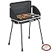 Outsunny Tragbarer Gasgrill 2 Brenner 7 kW 2-in-1 Tischgrill mit Braten klappbar Beine Grillrost Windschutz Deckel Verschluss Antihaftbeschichtung, Campinggrill Outdoor Tischgasgrill für BBQ Camping