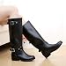 AONEGOLD Botas de Agua Mujer Lluvia Altas Zapato Impermeables Ajustable Cremallera y...