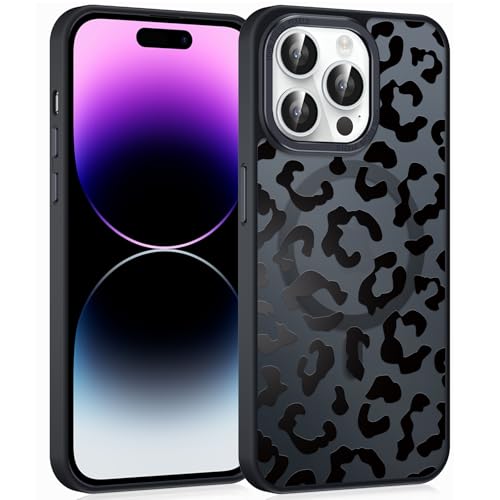 Xylota Magnetic Cover for iPhone 16 Pro 6.3 Inches, Aesthetic Leopard Design Girls Case Compatible with MagSafe, Translucent Matte Ultra Thin TPU Hard PC Shockproof Girls Protective Case, Black Xylota Magnetic Cover for iPhone 16 Pro 6.3 Inches, Aesthetic Leopard Design Girls Case Compatible with MagSafe, Translucent Matte Ultra Thin TPU Hard PC Shockproof Girls Protective Case, Black