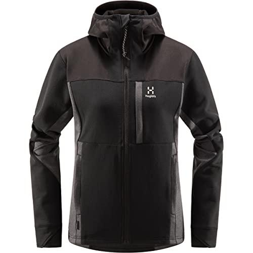 Preisvergleich Produktbild Haglöfs Damen Vassi Mid Hood Polarfleece, schwarz (True Black / Magnetite), 42