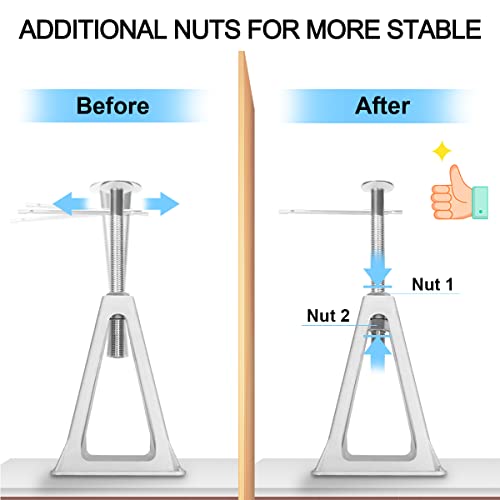 Yomilink Aluminum Rv Stabilizer Jacks 4 Pack With Additional Screw Nuts, Screw Jack Stands, Stabilize And Level Rv Trailer Camper, Adjustable Height 11.5 To 17.5 Inch, Single Jack Withstand 6000 Lbs #TOP3