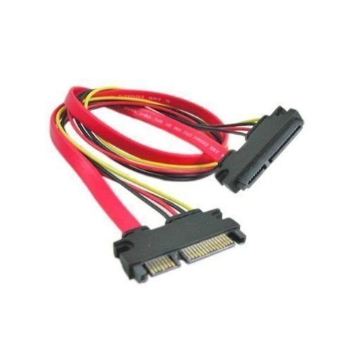 Cable Extensor SATA 22 pines macho a hembra 7+15 pines