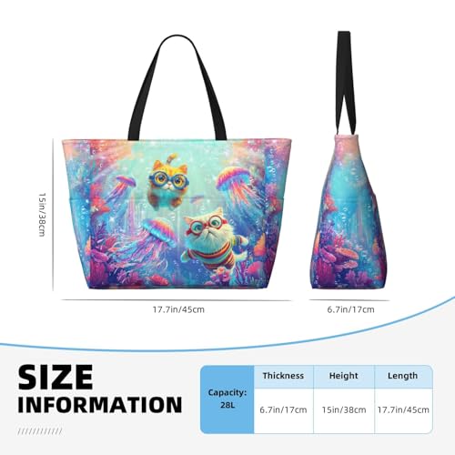 Bolso de playa grande impermeable para mujer con cierre miniatura 5