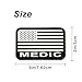 uuKen Medic Flag Patch PVC 3×2 inches White with Hook Fastener Back for First Aid Kit Pouch Hats Bags Vests (White, S 3