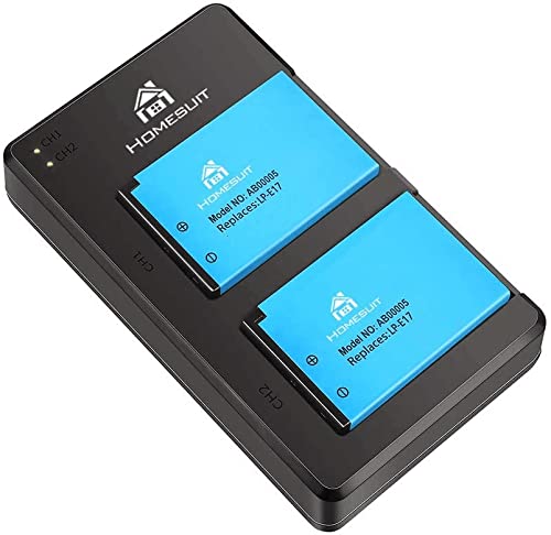 Homesuit LP E17 LP-E17 バッテリー 2個+USB 充電器 キット 対応機種 Canon EOS RP Rebel T8i T7i T6i T6s SL2 SL3 EOS M3 M5 M6 EOS 200D 77D 750D 760D 800D 8000D 【PSE認証取得済み】