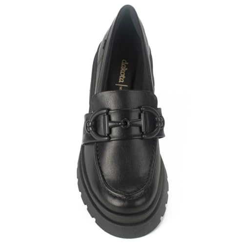Sapato Feminino Dakota Mocassim Loafer Solado Tratorado Moda DA032 (Preto, BR, Adulto, Numérico, 37)