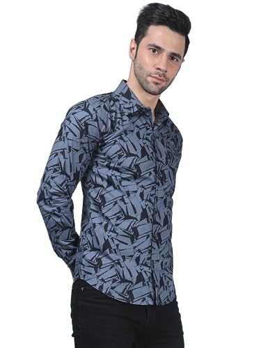 Image of TB Trybuy.in Glam-Tribal Men's Printed Full Sleeve Casual Linen Shirt