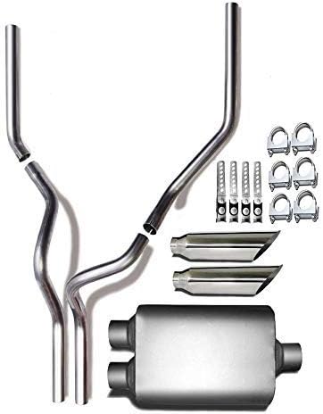 Dual conversion performance exhaust kit fits Gmc Chevy trucks 1999-2004