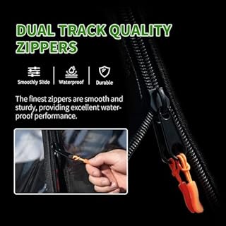 Tecoom Golf Cart Enclosure 2+2/4 Passenger for EZGO, Yamaha, Club Car, Waterproof 600D Rain Cover with 4 Clear Windows, Foldable Door Zippers, 8 Windproof Hooks, Side Mirror Opening, Roof 57''