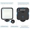 PULUZ U/C Shape Video Action Stabilizing Handle Grip Handheld Stabilizer Kit with Phone Clamp + LED Studio Light for Canon Sony Nikon Cameras and Home DV Camera Smartphones