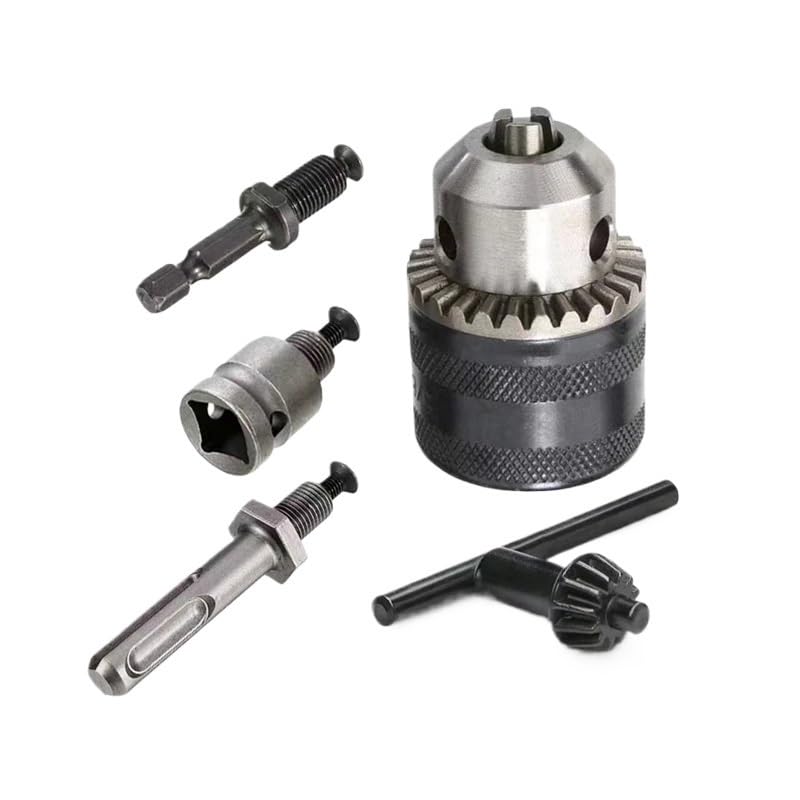 1 convertitore da 1,5-13 mm, adattatore for mandrino autoserrante con chiave da 1/2 20UNF, attacco rapido for chiave a percussione SDS da 1/4, biella(C (3pcs Set))