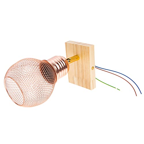 Lámpara de pared de madera jojofuny aplique interior resistente para dormitorio