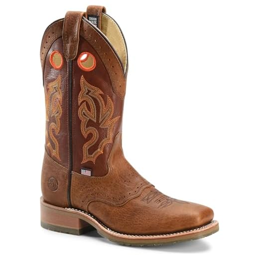 Double H Men's Peanut Bison Square Toe Western ICE Boots