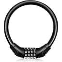 tyagshri 4 Digit Bike Cable Lock Alloy Steel Security Keyless Combination Theft Deterrent Compact Durable Outdoor Bicycle Lock gallery image