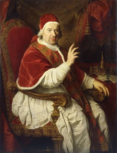 Cuadro de Benedetto XIV de Pierre Subleyras: lienzo impreso para decoración artística