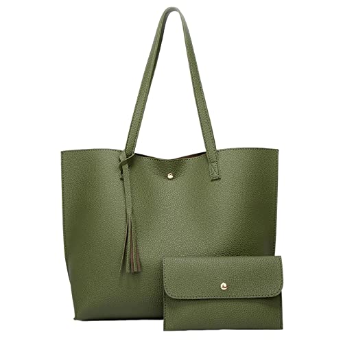 マットレザー牛革トートバッグ 大容量 肩掛け ワンショルダー パイングリーン マットレザー牛革トートバッグ 大容量 肩掛け ワンショルダー パイン