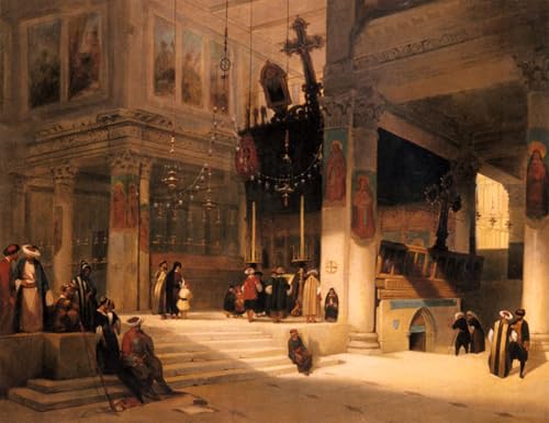 Tableau église orientale Fabius Germain Brest toile 60x90cm