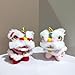 Lion Dance Keychain,Chinese Lion Dance Plush Keychain,Cute Lion Dance Keychain As A Gift Add More Fun For New Year. (Red)