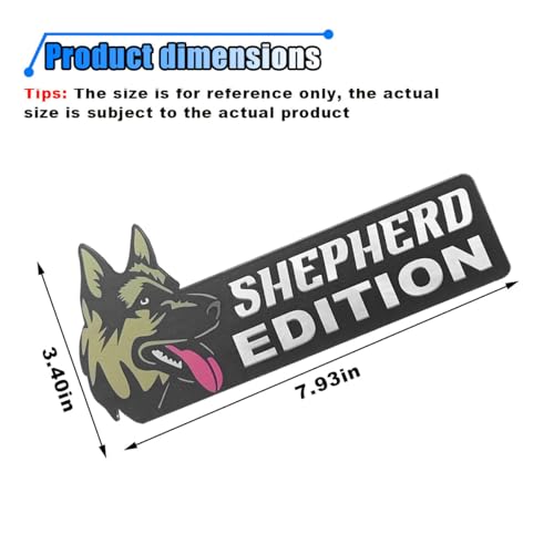 Image of Dog Edition Badge for Car, 3D Laser Cutting Animal Car Emblem, Funny Cute Dog Badge Car Decals Sticker, Acrylic Bumper Sticker Auto Exterior Decoration Emblem for Car Truck (German Shepherd Dog)