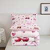 Erosebridal Cherry Bow Bedding Set for Girls Coquette Comforter,Pink Ribbon Bows Bedding Sets for Kawaii Princess Style Twin Bed Set Romantic Bowknot Quilt Insert Dreamy Aesthetic Kawaii Room Decor #5