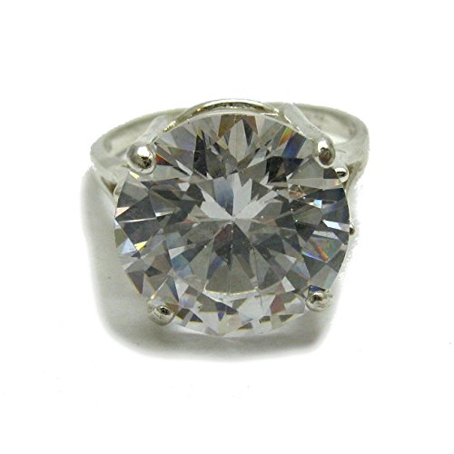 Bague en argent massif 925 ne ternit pas bague imposante CZ 14 mm durable