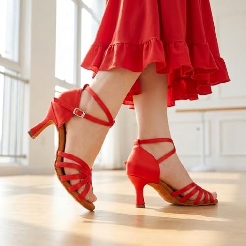 Image of MSMAX Women's Practice Ballroom Dancing Shoes Indoor Performance Latin Dance Shoes for Woman