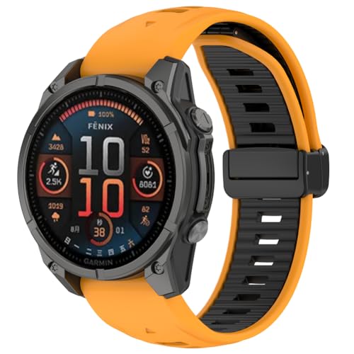 Zohmuly Strap Compatible with Garmin Fenix 8 43mm/Garmin Descent Mk3 43mm/Descent Mk3i 43mm/Epix Pro 42mm/Fenix 7S Men and Women,Soft Silicone Adjustable Sport Straps