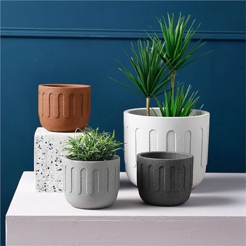 Pots de fleurs amusants avec trous de drainage pour plante bureau simple