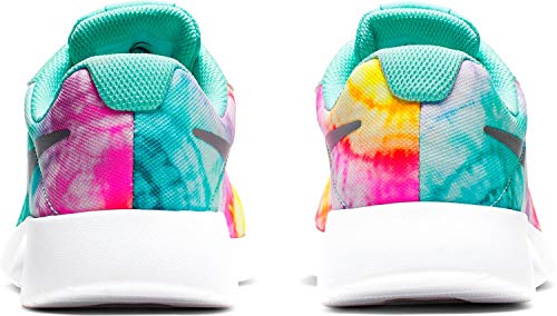 Nike Tanjun Print (Tie-Dye), Tropical Twist/Metallic Silver (Child/Youth), Size: 2.5 Youth2
