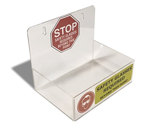 Acrylic Required Safety Eyewear Tray Dispenser