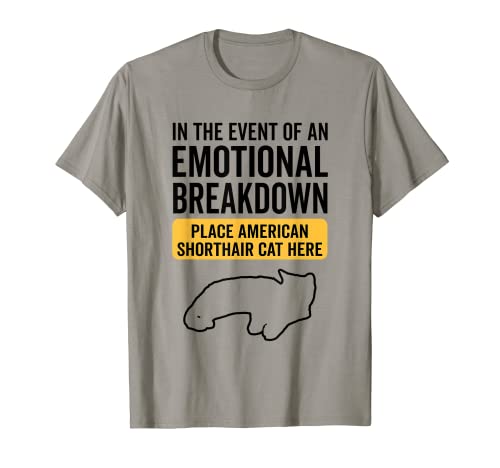 En caso de colapso emocional - American Shorthair Cat Camiseta
