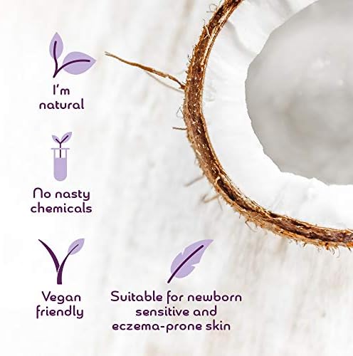 Kokoso Baby Organic Coconut Oil Lotion  Fragrance Free Baby Moisturiser for Dry, Sensitive, Eczema Prone and Normal Skin  190ml