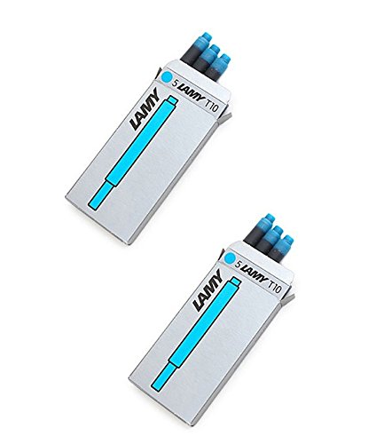 Lamy T-10 Turquoise Ink Cartridges -2 Packs (10 Cartridges) (B07F16J4GL) Amazon Price History, Amazon Price Tracker