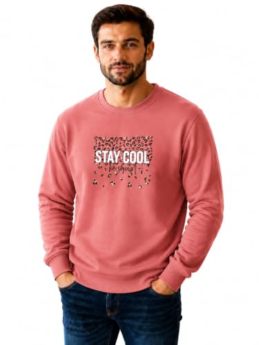 Image of Mack Jonney Men's Printed Fleece Sweatshirt|Full Sleeve Round Neck Winter Sweatshirt for Casual Wear|Travel|Gym & Everyday Style-mj-403