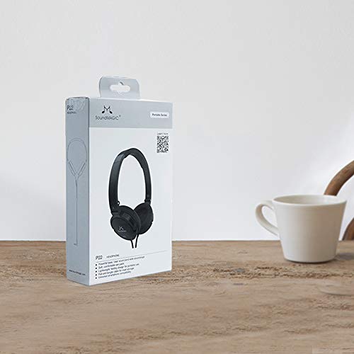Soundmagic P22 Wired On Ear Headphones No Microphone Hifi Stereo Portable Headphone Lightweight And Foldable Comfortable Fit Noise Isolating Black #TOP6