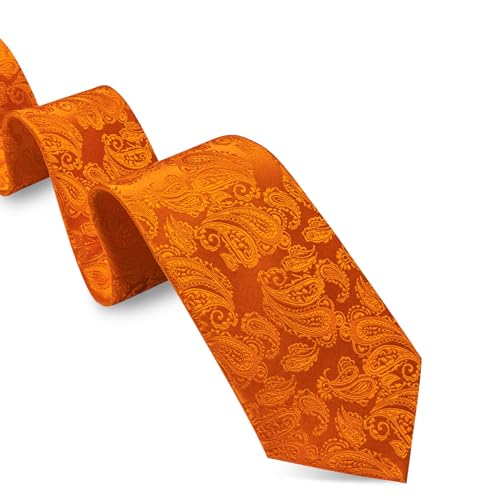 Image of Barry.Wang Paisley Tie Fashion Set Hanky Cufflinks Neckties for Men Woven Silk