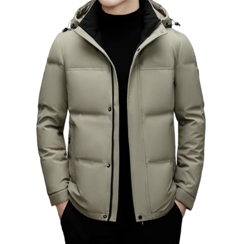 Chaqueta de plumón de alta densidad térmica abrigo de invierno grueso y resistente para hombre