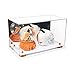 Better Display Cases Versatile Acrylic Display Case - Medium Rectangle Box with Mirror Case, Orange Risers and White Base 15