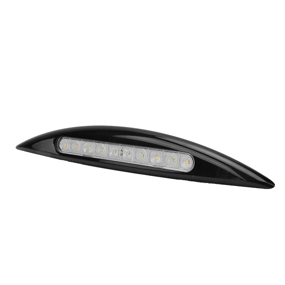 Lumière de caravane LED, 12V 5W voiture LED étanche extérieur porche auvent annexe lampe lumière jaune(Noir)