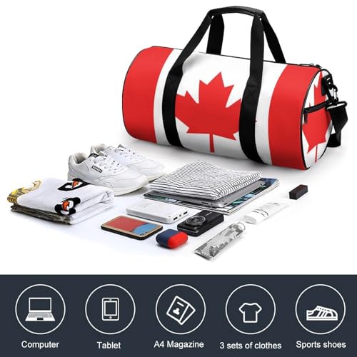 Sac de voyage drapeau canadien pour camping randonnée et week-end