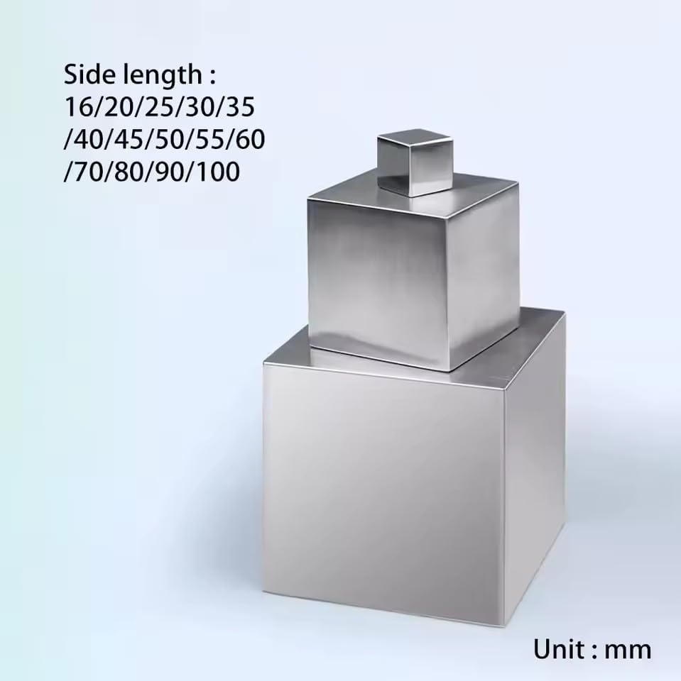 304 Stainless Steel Cube Solid Polished Glossy Cube Handmade DIY Material Tool Parts (25x25x25mm)