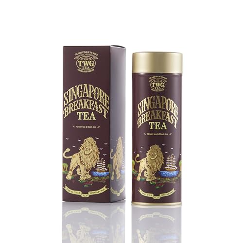 TWG Tea | Singapore Breakfast Tea | Black Tea & Green Tea | Vanilla & Spices | Haute Couture Tin, 100g | Gift Set