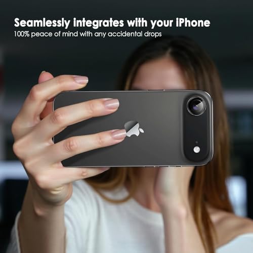 Image of Skinomi Camera Lens Protector Compatible with iPhone 17 Air, [Anti-Scratch] Premium Tempered Glass Film Aluminum Alloy Lens Ring Cover- Black Titanium