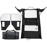 NIXFACE Soft UTV Cab Enclosure for Kawasaki Mule 600/610/610 4x4/610 4x4 XC (2015 & Older) – All-Weather Protection with Zippered Windows & Rear Panel Black