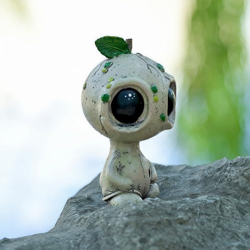 Estatua de alienígena de resina para jardín y decoración miniatura 4