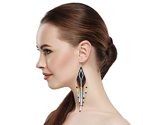 Handmade Native Style Ethnic Beaded Earrings3