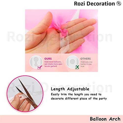 Image of Rozi Decoration Balloon Accessories Tool Kits Arch Strip Pack of 5 Strips(Transparent)(Rubber)