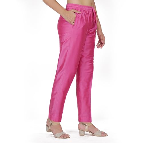 Image of Trouser Pants for Women,Stylish Trousers for Woman for Kurti Relaxed & Regular Straight fit Palazzo,Ethnic Bottom Formal Pants for Women Office wear Casual & Daily Use