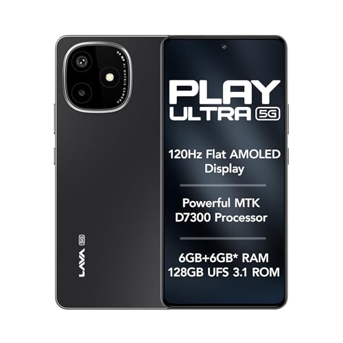 Image of Lava Play Ultra 5G (Arctic Slate, 6+6*GB RAM, 128GB Storage)|MTK D7300 Processor-700K+ Antutu| 6.67 inch FHD+AMOLED Display | 64MP Camera | UFS 3.1 Storage | 5000mAh Battery-33W fast charging | IP64 Rated