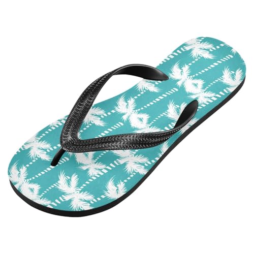 Maple Leaf Sketch Orange White Coconut Palm Flip Flops for Beach Thong Sandals Anti-slip Lightweight Beach Slippers for Travel Summer Outdoor2